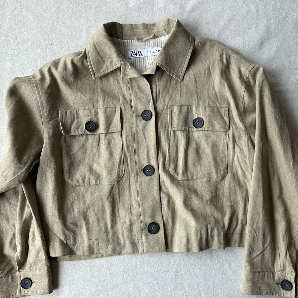 Zara Women's Utility Jacket in Tan